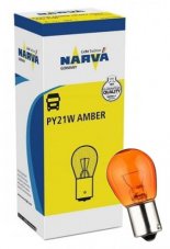 Narva Лампа автомобильная PY21W 12V AMBER 17638