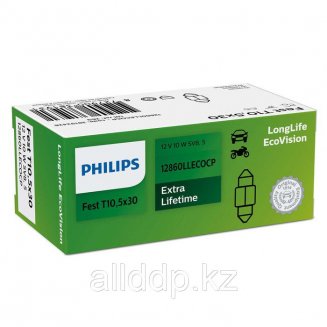 PHILIPS C10W Лампы автомобильные 12860LLECOCP