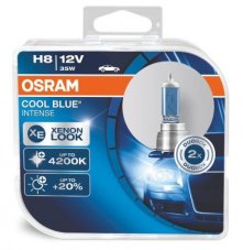 OSRAM Лампа автомобильная H8 12V 55W 4200k "Cool Blue Intenese" (2шт)