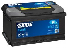 EXIDE EB802 Аккумулятор EXCELL 80Ah 7040A ETN0 о.п. низ.