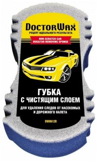 DoctorWax 8612R Губка с чистящим слоем для удаления следов насекомых