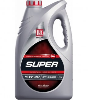 LUKOIL SUPER 15W-40 (мин) 4л Масло моторное