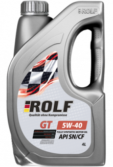 ROLF GT SAE 5W-40 SN/CF (синт) 4л (пластик) Масло моторное