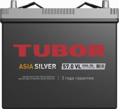 Аккумулятор TUBOR Asia Silver 6CT-57.0 500A BOO