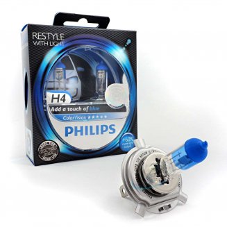 Philips Color Vision H4 Лампы автомобильные +60% 12V 12342CVPBS2