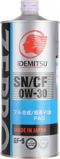 IDEMITSU ZEPRO TOURING PRO SN/CF GF-5 0W30 1л Масло моторное