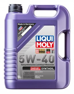 LIQUI MOLY 1927 Синт.мот.масло Diesel Synthoil 5w40 CF,B4 5л