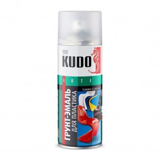 KUDO KU-6001 Грунт-эмаль для пластика серый 520мл