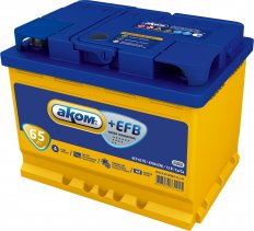АКОМ EFB Аккумуляторная батарея 65Ah прям
