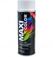 Maxi color Эмаль-Аэрозоль белая матовая 400мл 9010mMX