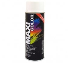 Maxi color Эмаль-Аэрозоль белая глянцевая 400мл 9010MX