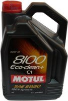 Motul 8100 Eco-clean+ 5W30 C1 100% синтетик 5л.Масло моторное