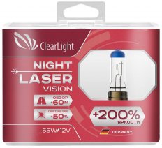 Clearlight Лампа Night Laser Vision Н11 +200% 55W (2 шт)