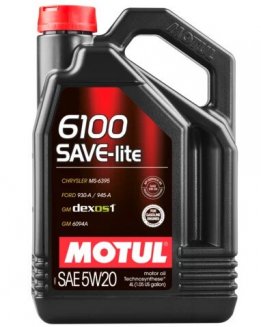 Motul 6100 Save-lite 5w20 4л Масло моторное