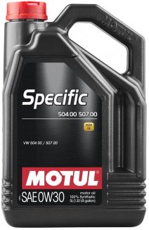 Motul SPECIFIC 504.00/507 0W30 VW 100%synt.5л Масло моторное