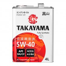 TAKAYAMA SAE 5W-40 API SN/CF, ACEA A3/B4 4л (Метал) Масло моторное