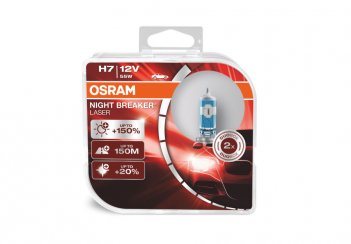 OSRAM Лампа автомобильная H7 12V 60/55W NIGHT BREAKER LASER+150% к-т