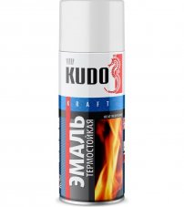 KUDO KU-5003 Эмаль термостойкая "Белый" до 400C 520мл
