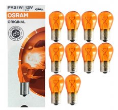 OSRAM PY21W 12V желтая 1конт. смещенный цоколь