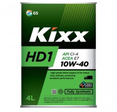 Kixx HD1 Cl-4 10W-40 синт 4л Масло моторное