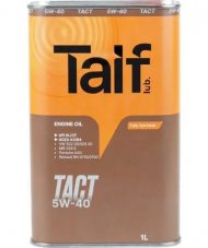 TAIF TACT 5W-40 SL/CF A3/B4 1л Масло моторное