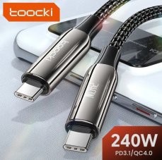 Toocki Кабель с разъемами USB Type-C / USB Type-C 240Вт 5A