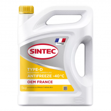 SINTEC O.E.M. France Type-D Yellow -40C 5кг Антифриз (желтый)
