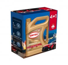 АКЦИЯ 4л+1л!!! SINTEC PREMIUM 9000 5W30 ACEA A3/B4 (синт) Масло моторное