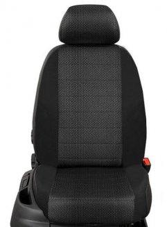 SeiNtex car mats Чехол Жаккард NISSAN QASHQAI II Черный с подлокотником 2014г-