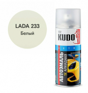 KUDO KU-4012 Эмаль номерная "Белая-233" 520мл