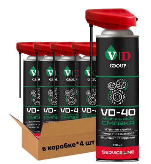 VD GROUP Многоцелевая смазка VD-40 650мл VD-0030 (Комплект 4шт)