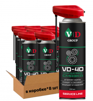 VD GROUP Многоцелевая смазка VD-40 650мл VD-0030 (Комплект 8шт)