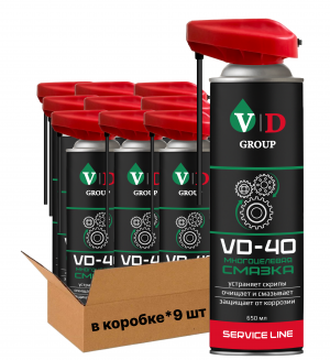 VD GROUP Многоцелевая смазка VD-40 650мл VD-0030 (Комплект 9шт)